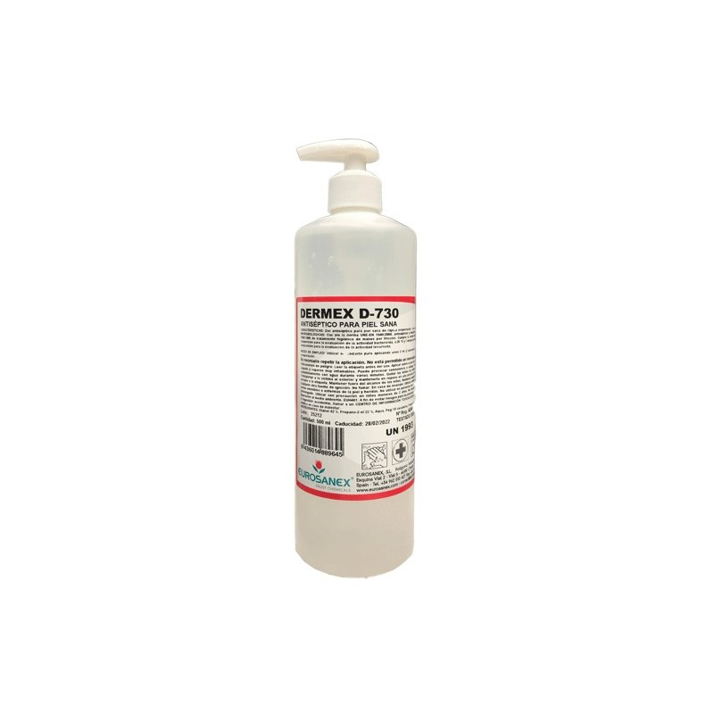 Gel antiseptico hidroalcoholico dermex d-730